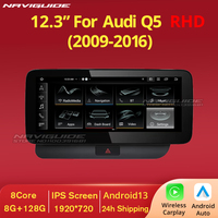 NAVIGUIDE 12.3'' Android 13 For Audi Q5 RHD 2009-2016  Car Radio Navi Multimedia Player Carplay Touch Screen Bluetooth WiFi DPS