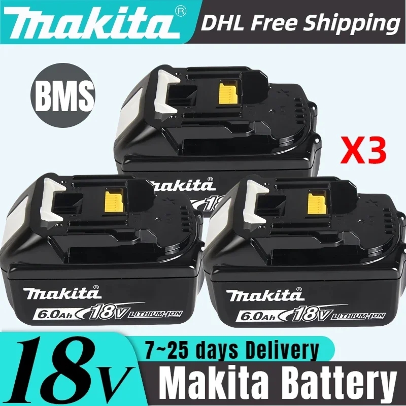 

100% Original Makita 3Ah/5Ah/6Ah for Makita 18V Battery BL1860B BL1850B BL1850 BL1840 BL1860 BL1830 Replacement Lithium Battery