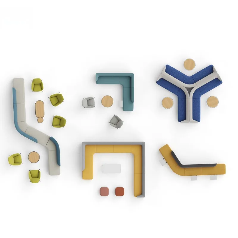 Public area special-shaped card seat sofa