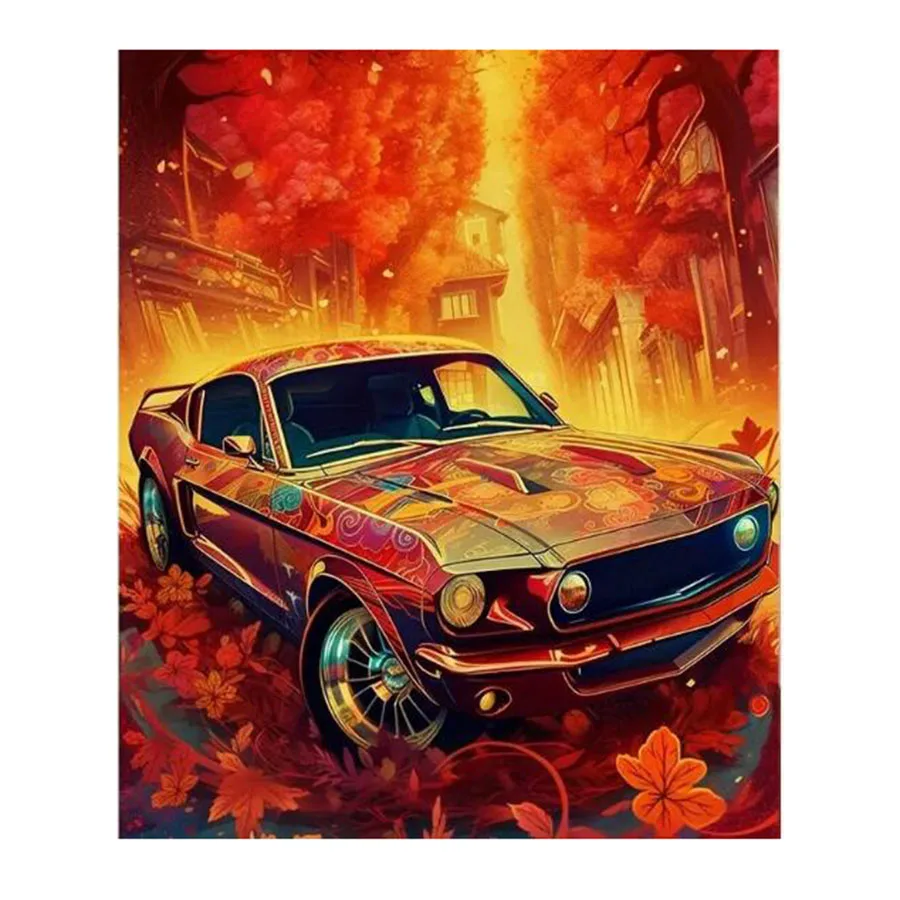 5D Car Picture Diamond Painting, Decoração para casa, Ponto Cruz, Wall Art, Hobby, DIY Gift