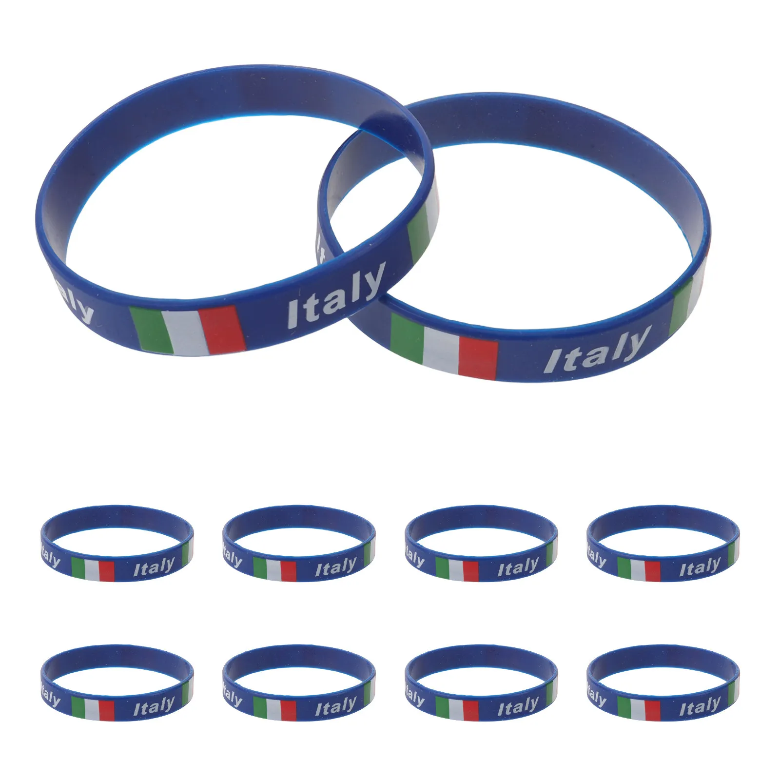 20Pcs Mexico Flag Silicone Wristbands Unisex Sports Bracelets Football Soccer Birthday Party Favors Accessories
