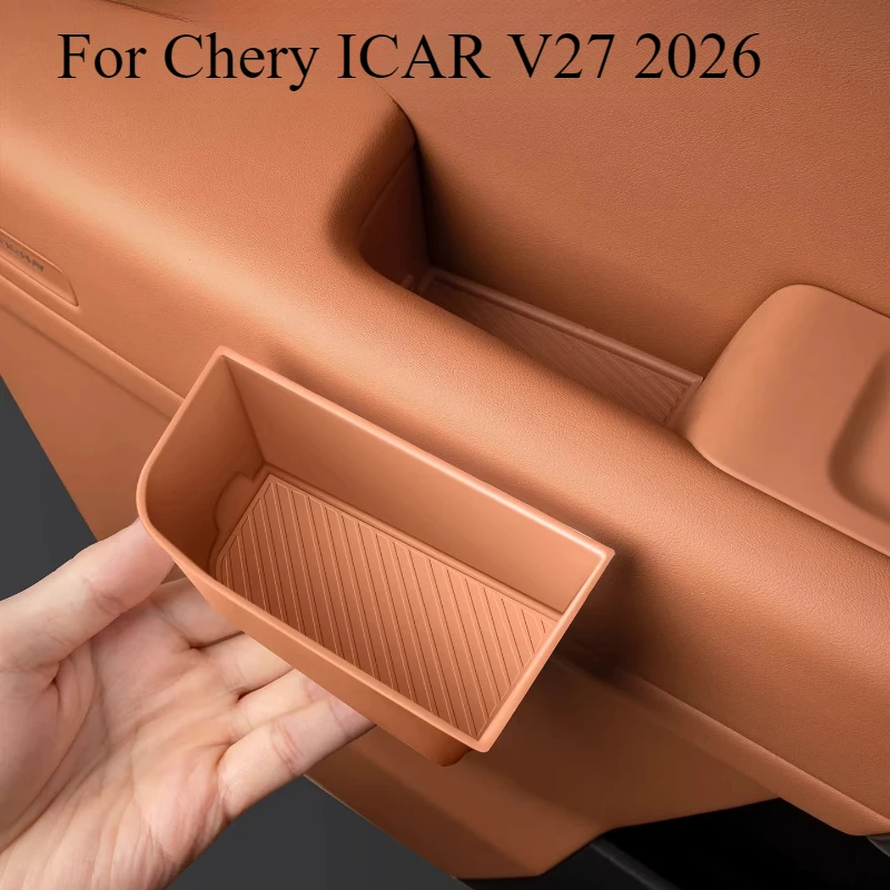 

For Chery ICAR V27 2026 Door Pocket Storage Box Organizer, Silicone Car Cup Holder Mats Insert
