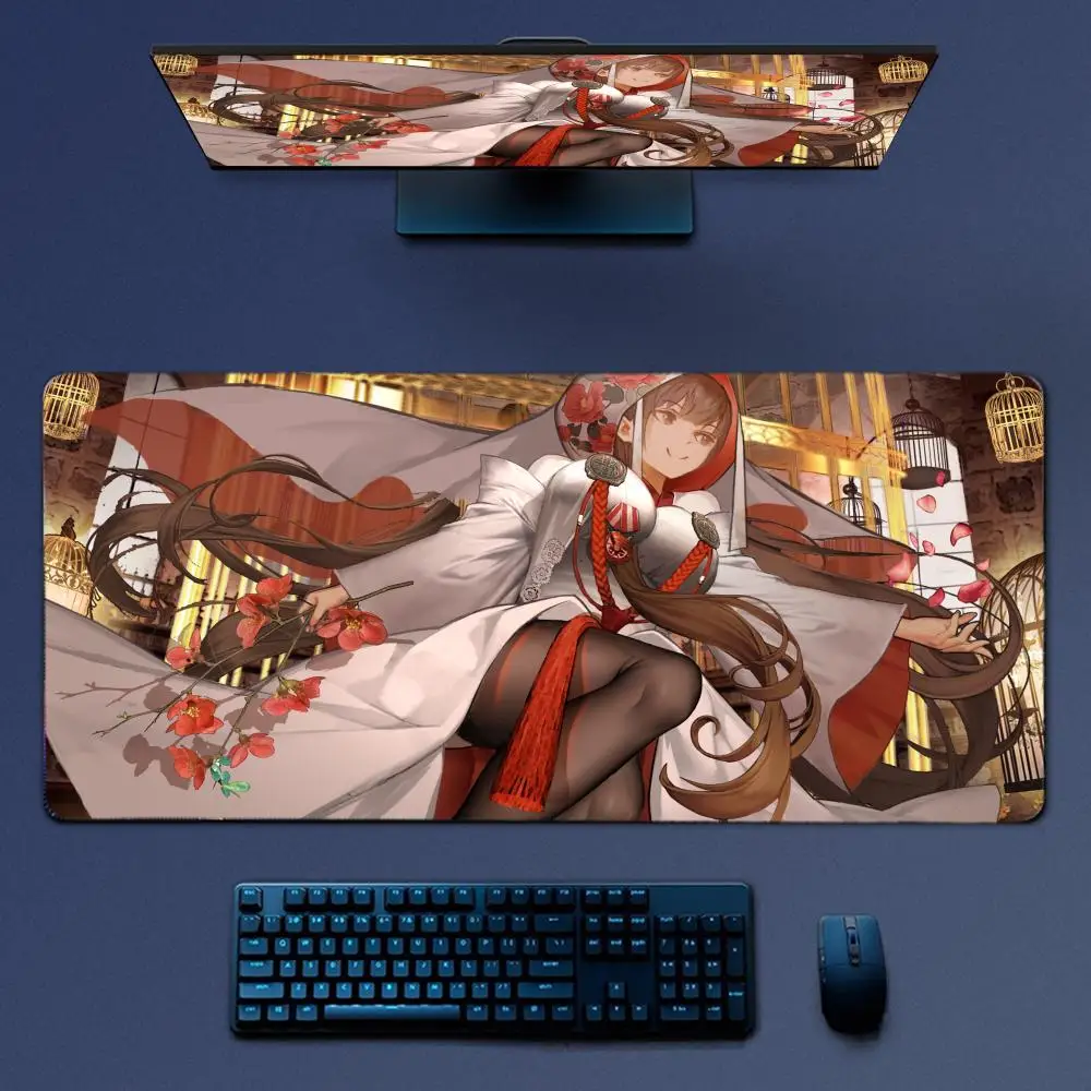 Takao Azur Lane Anime Girl Mousepad Large Gaming Mouse Pad LockEdge Thickened Computer Keyboard Table Desk Mat