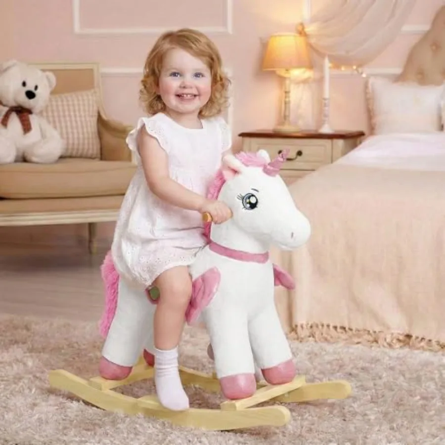 

Качалка-лошадка «Радужная Фея Единорог» для малышей 1-3 лет, мягкая игрушка-каталка в пастельных тонах, легко собирается, CPC