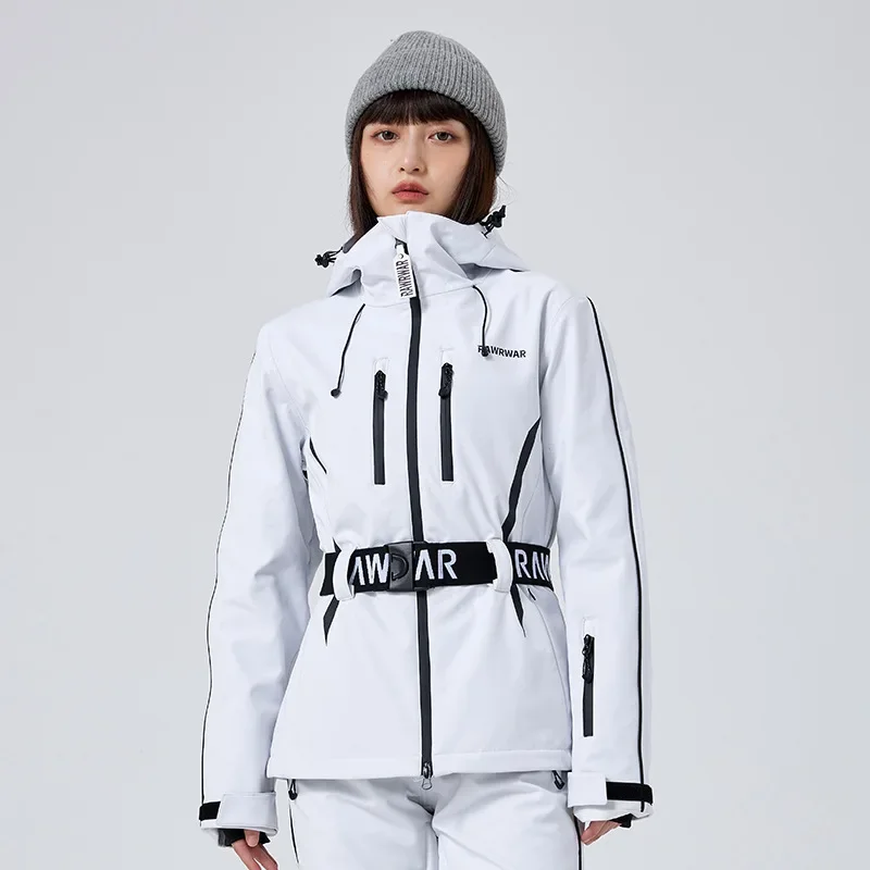 2025 New Winter Outdoor Sports Skiing Snowboarding Jackets Clothes Windproof Warm Cotton Slim Fit Ski Top Snow Overcoats Women's