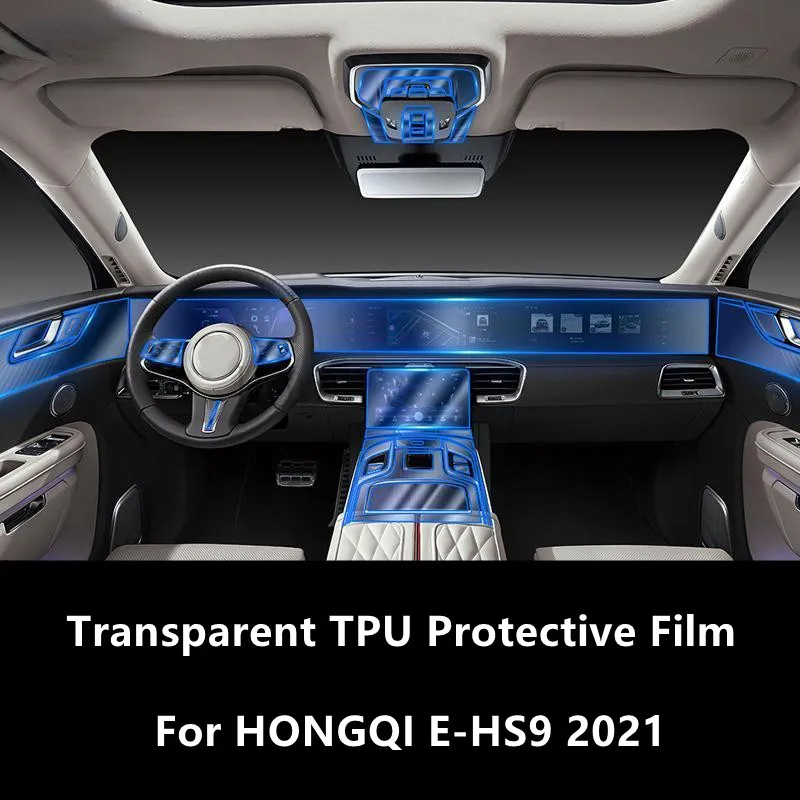 TPU Transparent Film for Hongqi EHS9 E-HS9 2021 2022 Car Interior  Center Console Gear Navigation Dashboard anti-scratch film