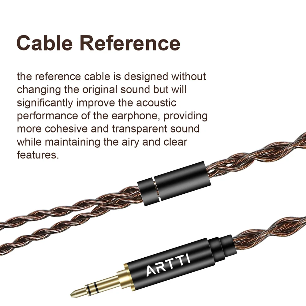 ARTTI-Cable de actualización de auriculares A1, Conector de 2 pines, 4 núcleos, HIFI, MMCX/0,78mm, 3,5/4,4mm, Monitor