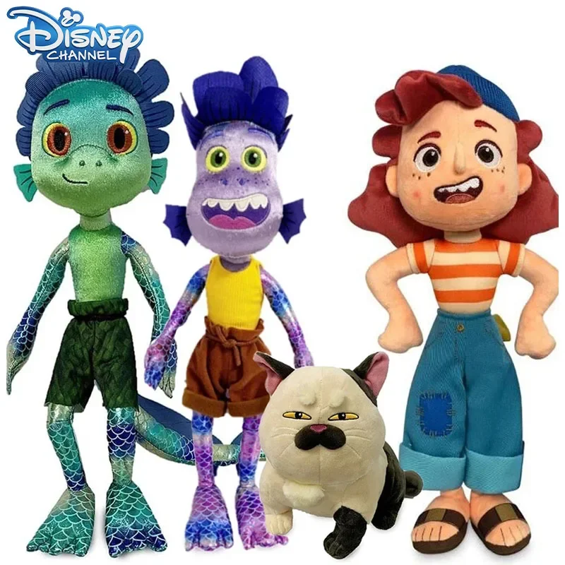 Disney Pixar Movie Luca Alberto Sea Monster cosplay soft Toy Anime Cartoon Cat Purple cute peluch Doll Kawaii Kids Christma Gift