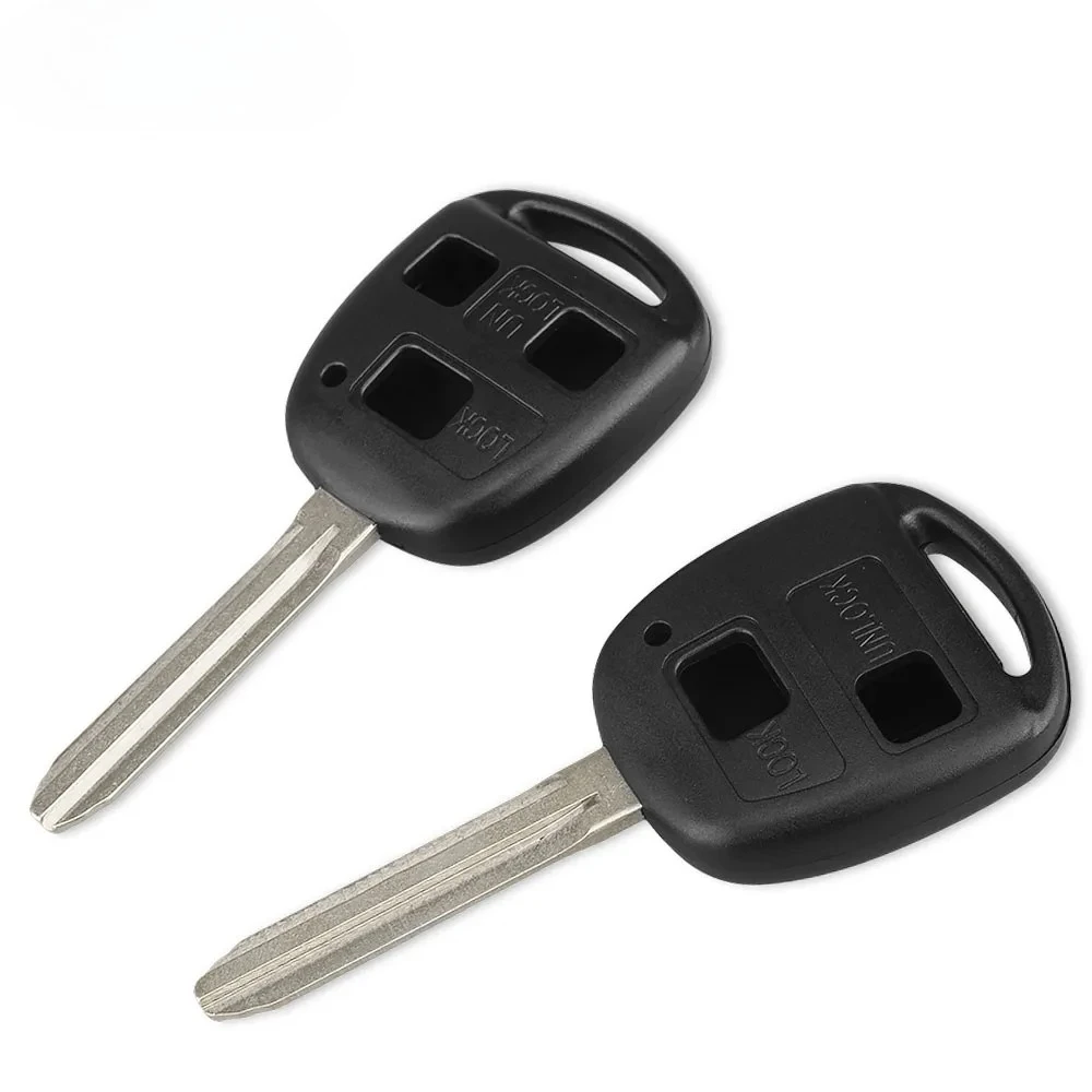 

2 кнопка дистанционного ключа автомобиля чехол для Toyota Yaris Prado Tarago Camry Corolla Toy43 лезвие Прямая поставка