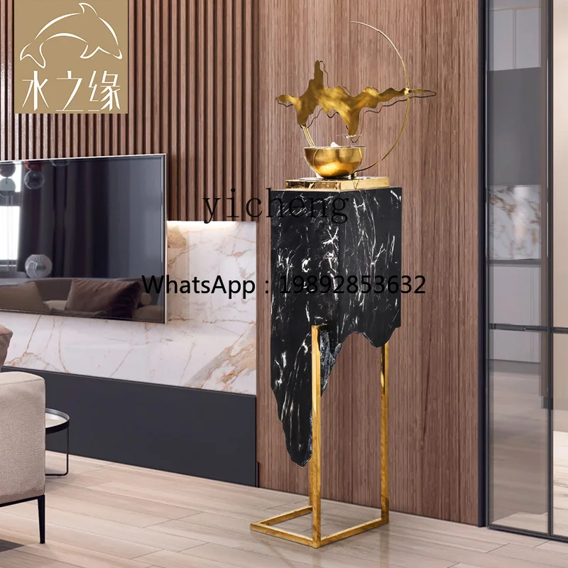 

light luxury floor decoration golden landscape living room creative craft decoration