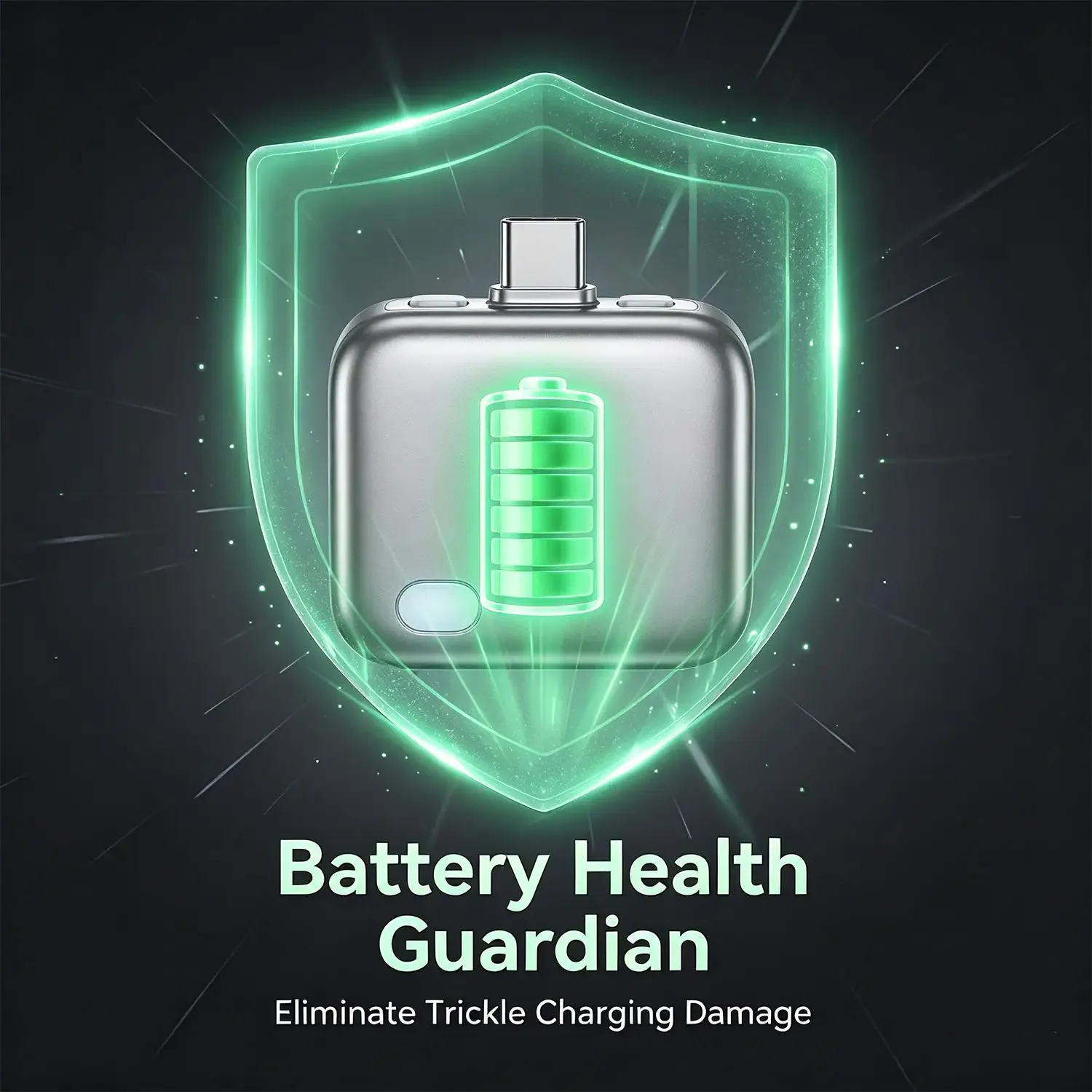 Automatic physical-disconnect battery guard charger