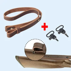 Sangle Dulstrap en cuir véritable pour fusil de chasse, élingue de odor, Ruger Remington 870 Gamo, accessoires de chasse