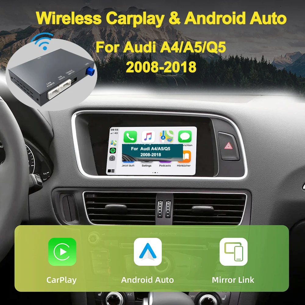 Wireless Carplay Module For  AUDI A4, A5,Q5 2008-2018,6.5