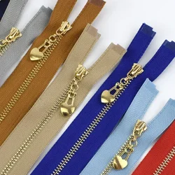 2Pcs Decorative Metal Zipper 3# Zip Closure for Bag Purse Wallet Zip Jacket Skirt Zipper Repair Kit Replacement DIY Accessories