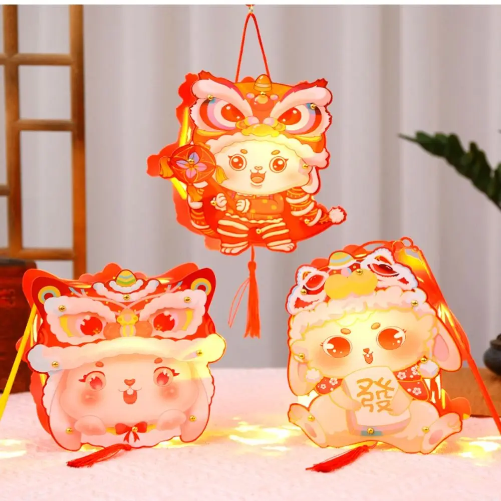 Chinese Mid-Autumn Festival Lantern DIY Handmade Glowing Handheld Rabbit Lantern Luminous DIY Material Bag