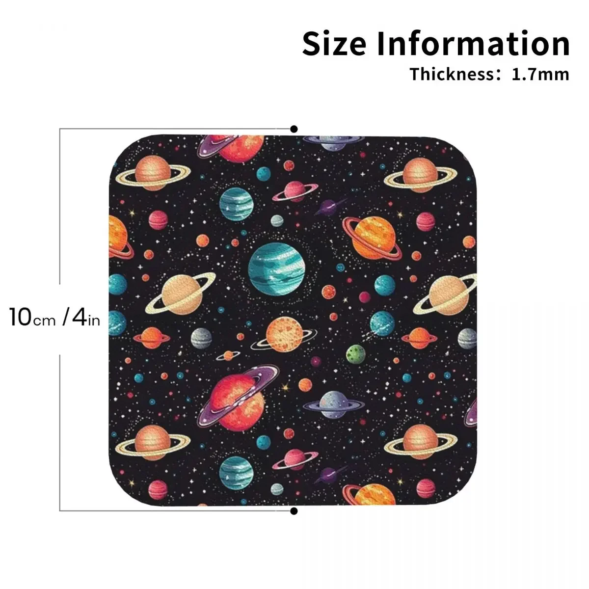 النظام الشمسي كواكب الفضاء الكون الوقايات المطبخ المفارش كوب عازل الحصير القهوة للديكور المنزل أدوات المائدة منصات مجموعة من 4