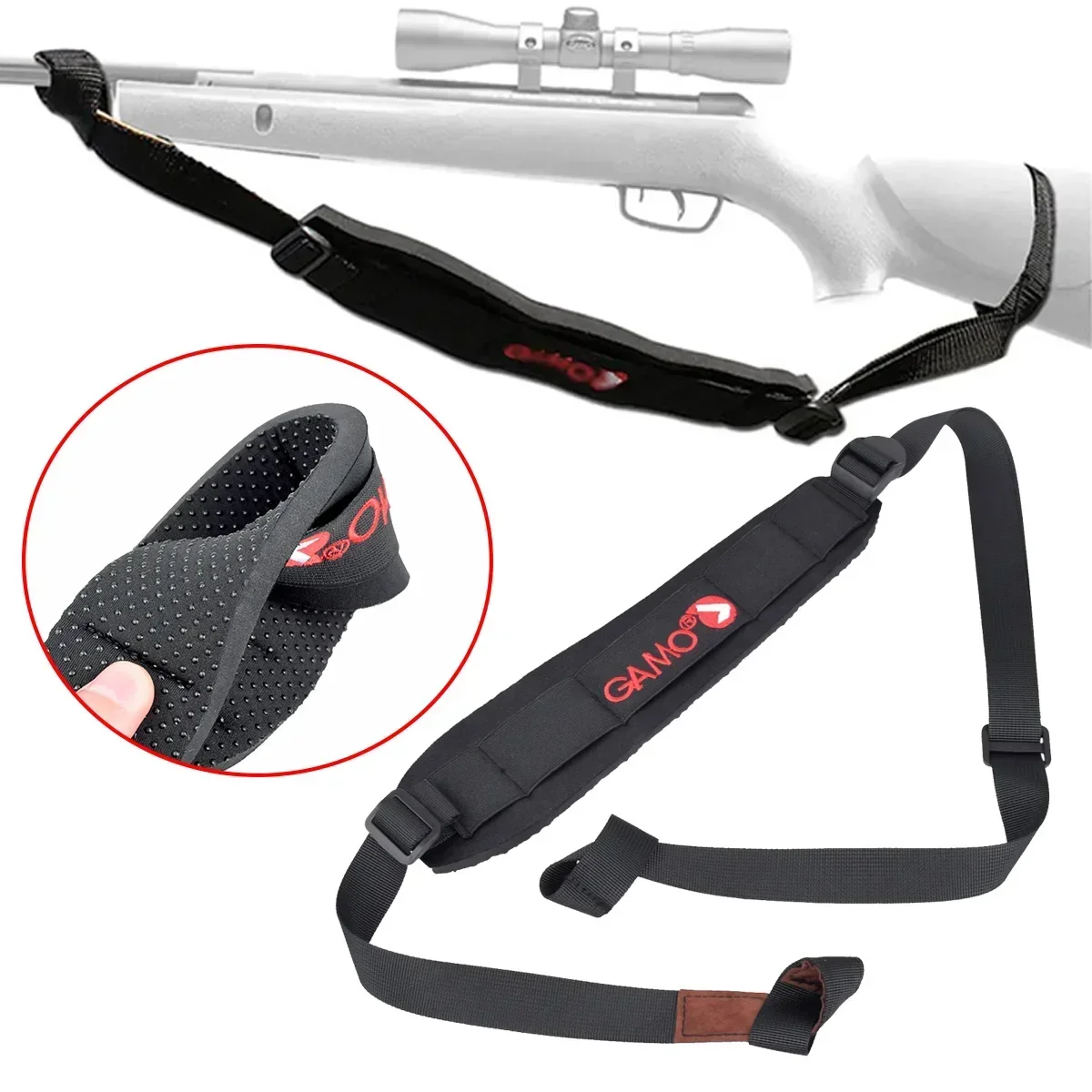 Taktischer Gamo Gun Sling Buddy, perfekt für jeden Luftgewehr-Sling, Wirbel, Schrotflinten, Waffengürtel, Schultergurt, Jagdzubehör
