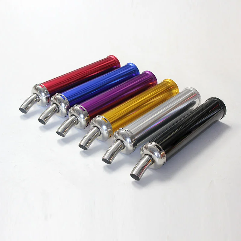 Glossy Aluminum Straight Exhaust Muffler 60×280mm Fit NSR250 TZR125 TZM150 TSR 2 Stroke Motorcycle Modified Exhaust