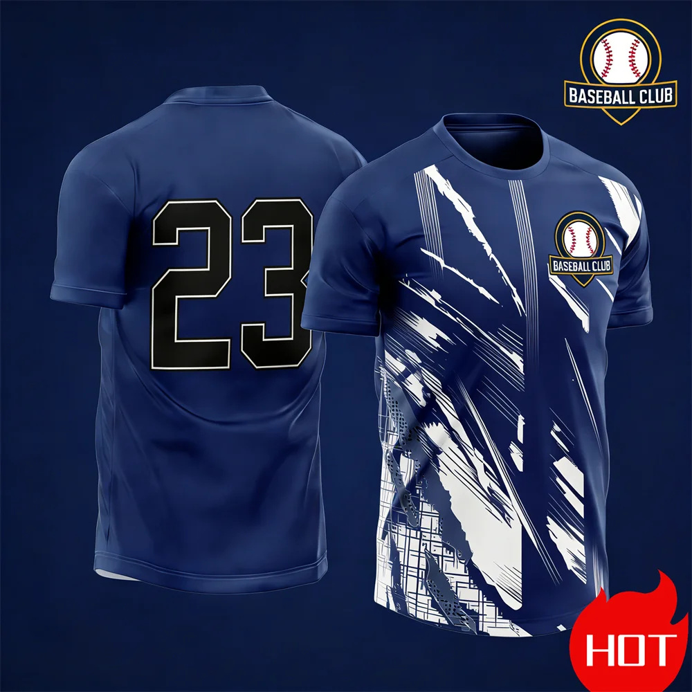 Summer  Baseball jersey T-shirt Men's Sport T-Shirt Custom numbered Outdoor Team custom T-shirt round neck Quick-dry T-shirt top
