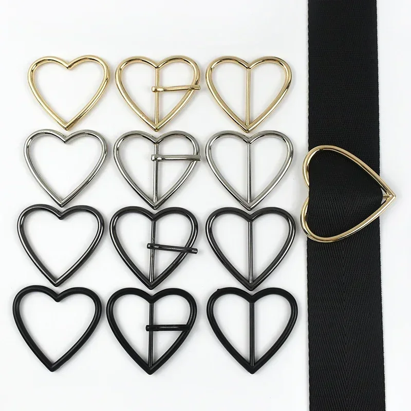 10Pcs 20-40mm Bag Rings Metal Buckles Heart Ring Hook Strap Adjust Roller Pin Clasp Webbing Belt Buckle Band Tri-Glide Accessory