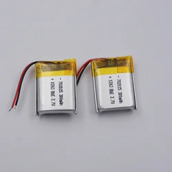 2pcs 3.7V 300 mAh Rechargeable Polymer Li Battery 702025 Lipo For Bluetooth Speaker Headphones GPS Sat Nav Driving Recorder Mp4