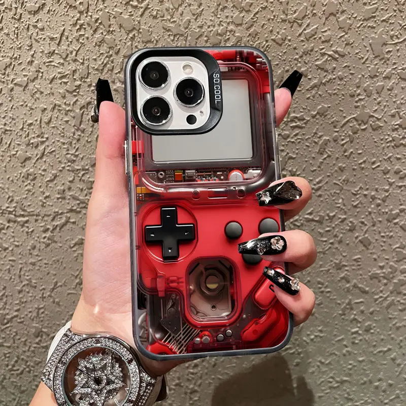 Technologie-Spielkonsole 2D-Druck Handyhülle für iPhone 11 12 13 Mini Pro Max 17 14 15 16 Pro Max Plus Stoßfeste Laser-Schutzhülle – Detail 6