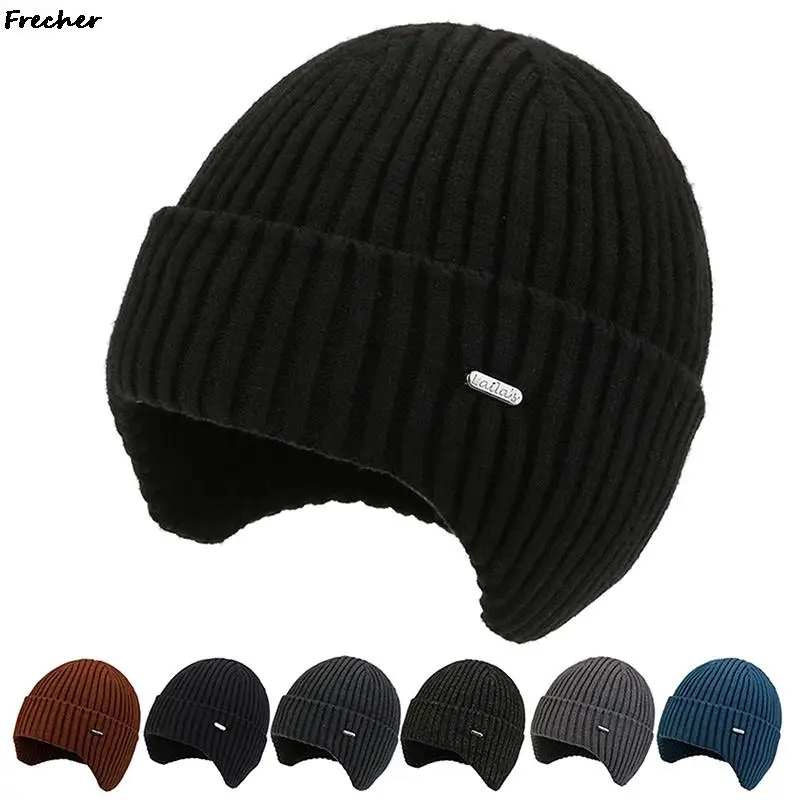 Winter Earmuff Cap Ear Protection Balaclava Men Women Wool Knit Hats Comfortable Bonnet Caps Warm Cycling Fishing Snow Beanies