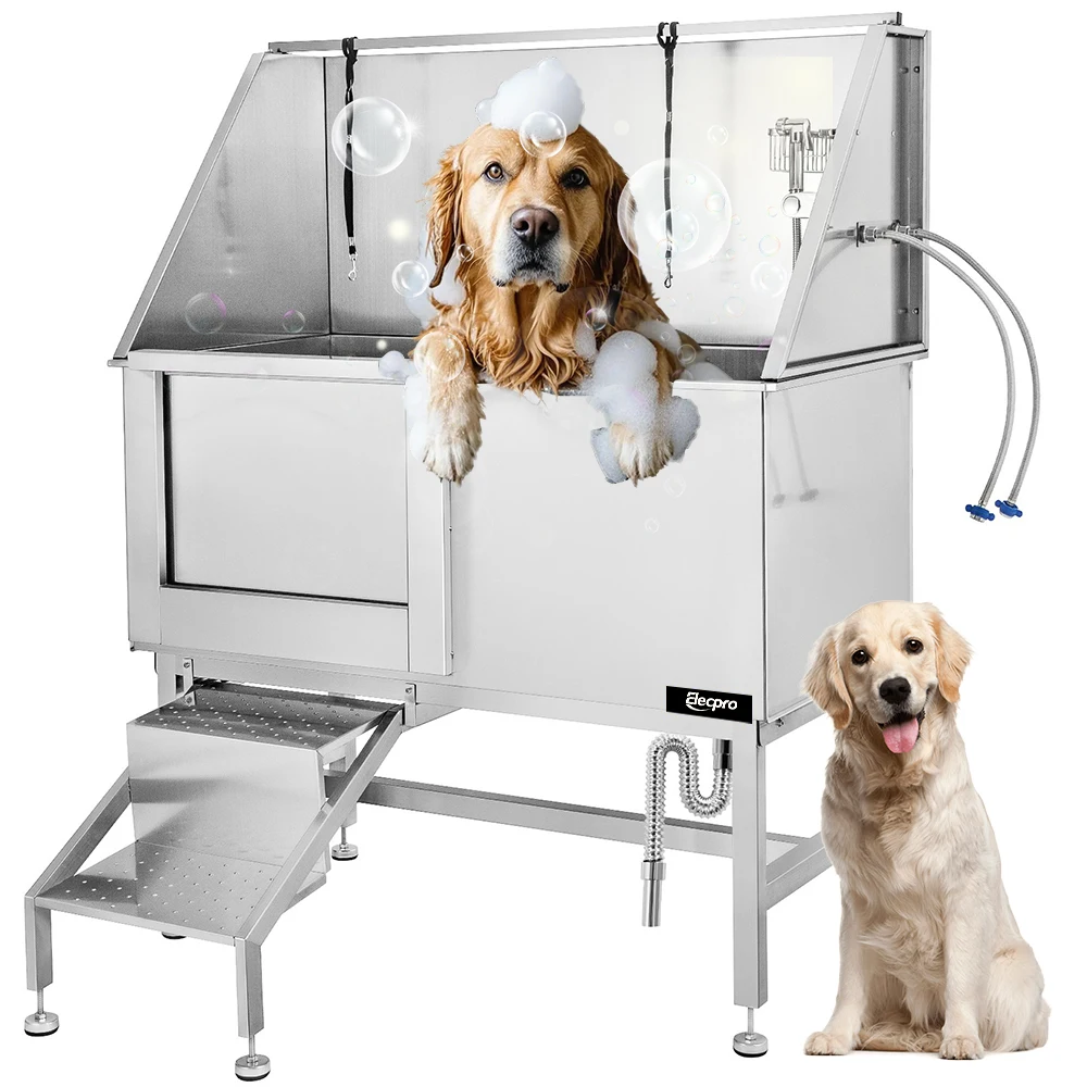 

201 Stainless Steel Dog Bathing Machine with Left Door Grooming Tub for Bathroom Use for Cats Small Animals