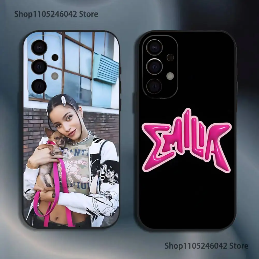 

Emilia Mernes mp3 La Shockproof Phone Case For Samsung S25,S24,S21,S22,S23,S30,Ultra,S20,Plus,Fe,Lite,5G Black Cover