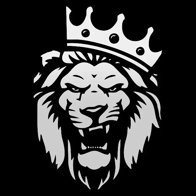 Car Sticker Various Sizes Vinyl Decal Lion with Crown  Waterproof Auto Decors on Motorcycle Bumper Rear Window,15cm