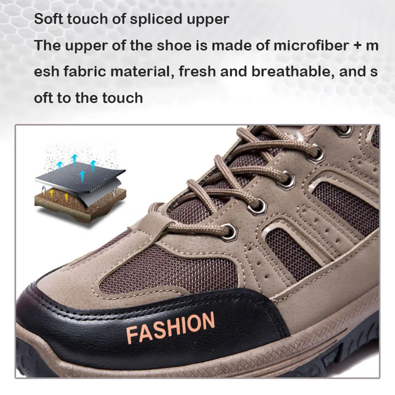 Oulylan Outdoor Hiking Shoes Mountain Climbing Sport Male Hunting Trekking Sneaker for Shoes Breathable Non Slip