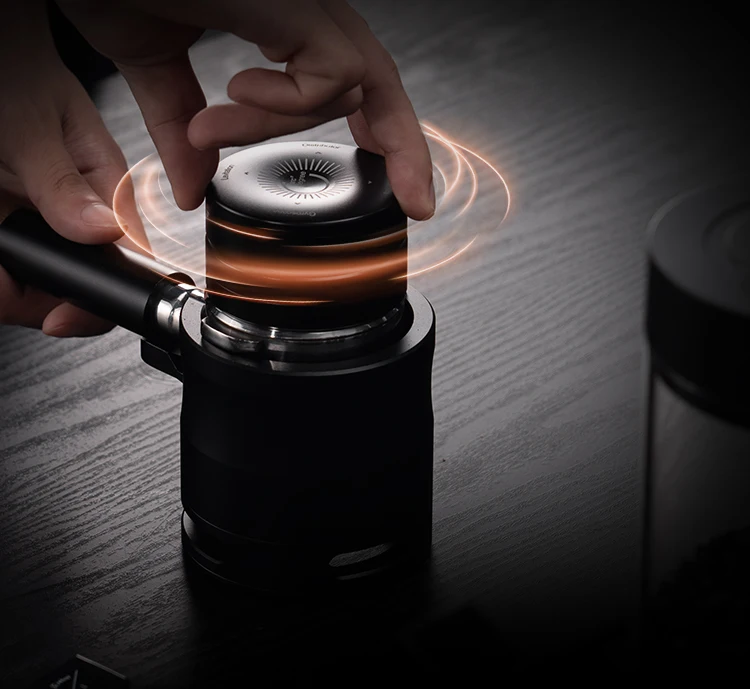 IKAPE Espresso-Verteiler mit Doppellagern, passend für 51/54/58mm Bottomless Siebträger, Kaffee-Verteiler, Barista-Zubehör – Detail 4