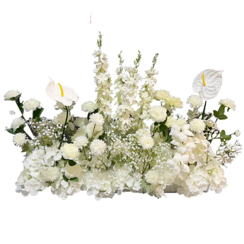 

White fake flower, floor flower, wedding decoration stage ornament finished product