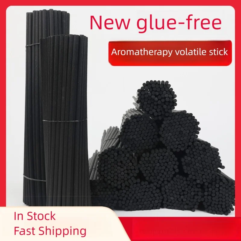50 Pcs/Pack 3mm*20cm Diffuser Sticks , Fragrance Refill Black Fibre Reed Thick Diffuser Sticks for Diffuser Oils