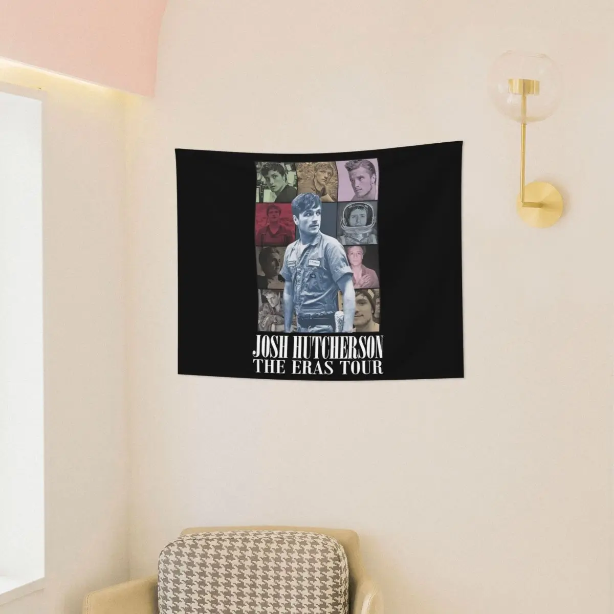 Josh Hutcherson The Eras Tour Tapestry Colorful Polyester Wall Hanging Wall Decor Table Cover Retro Wall Tapestry