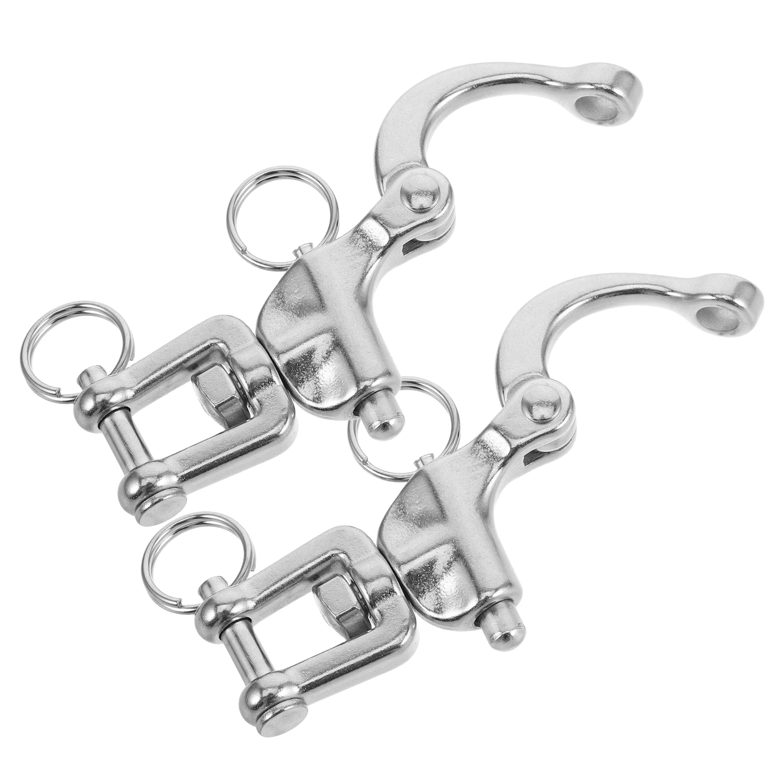 

2 Pcs Stainless Steel Deduction Quick Release Rigging Hook 316 Snap Boat Accessories Buckle Hardware Shackles Sailing