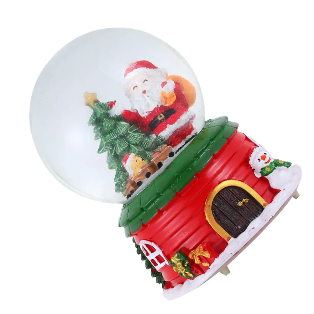 

Luminous Xmas Snow Globe Crystal Ball Cartoon Desktop Ornament Christmas Crystal Ball Decor Festive Gift Glass Snow Globe