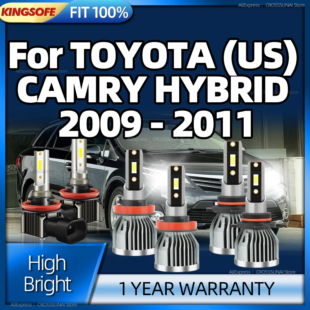 

2/6Pcs LED Bulb HB3 CSP 25000LM High Bright Car Headlight H11 Fog Light Canbus For TOYOTA (US) CAMRY HYBRID 2009 2010 2011