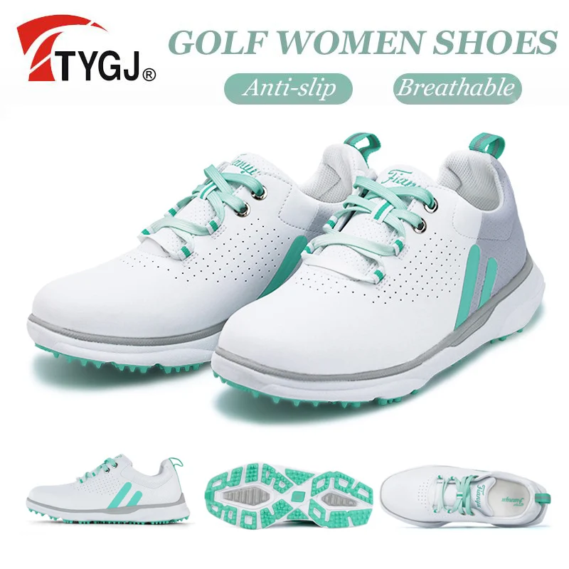 

TTYGJ Fashionable Ladies Shoes Breathable Waterproof Golf Sneakers Women Golf Sports Shoes Ultra-light Golf Footwear Lace-up