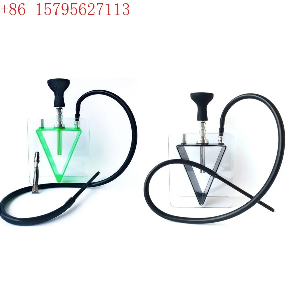 

Big smoke acrylic triangular pot hookah set, Arabic hookah finished pot
