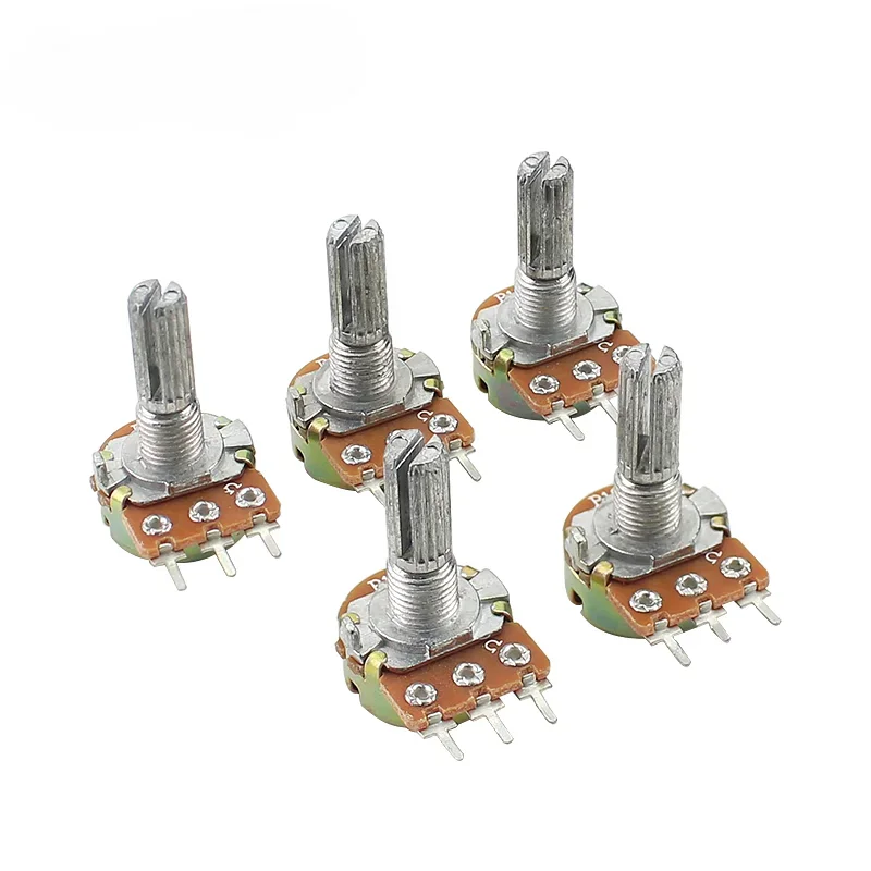 10PCS WH148 potenciômetro linear 20mm 3pin com porcas e arruelas jogo dos potenciômetros 1K 2K 5K 10K 20K 50K 100K 250K 1M