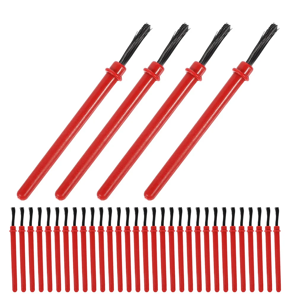 50 pennelli piccoli per set di pennelli per acquerello da 8,5 cm Manico rosso sicuro per progetti artigianali scolastici Uso sfuso