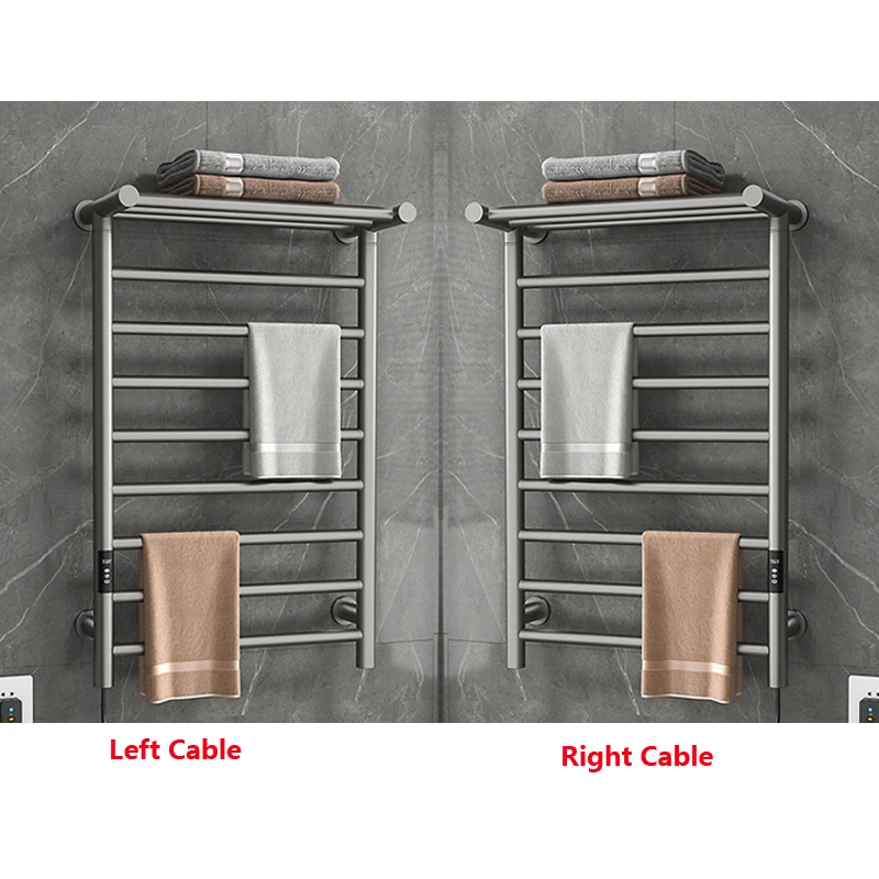 50*86*23.5cm Towel Warmer 304 Stainless Steel 30-70°C adjustment 1-9H timing Smart Heated Electric Towel Rack 110V/220V