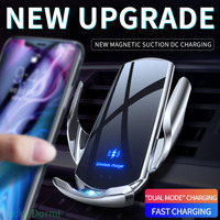 Car Smart Sensing Automatic Clamping Mounts for iPhone Huawei Samsung Xiaomi New Wireless Charger Phone Holder Universal Bracket