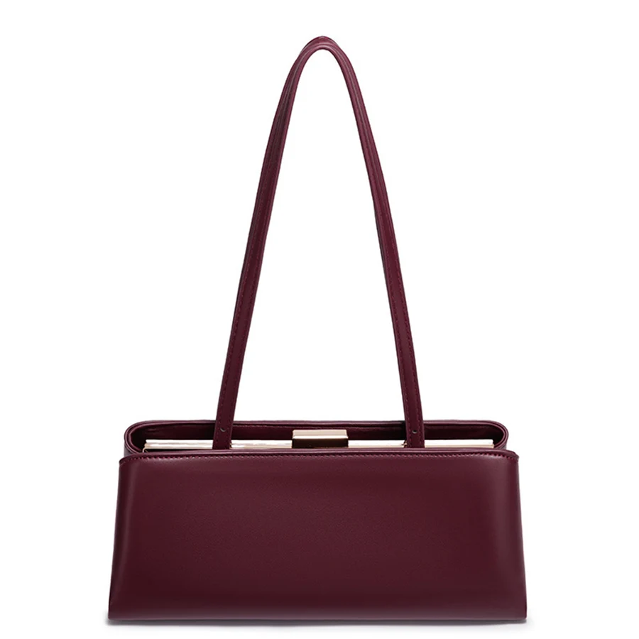 Vintage Luxury Long Women's Handbag Commute Versatile Design Shoulder Clip Bag New Elegant Minimalist Underarm Evening Bag Bolsa