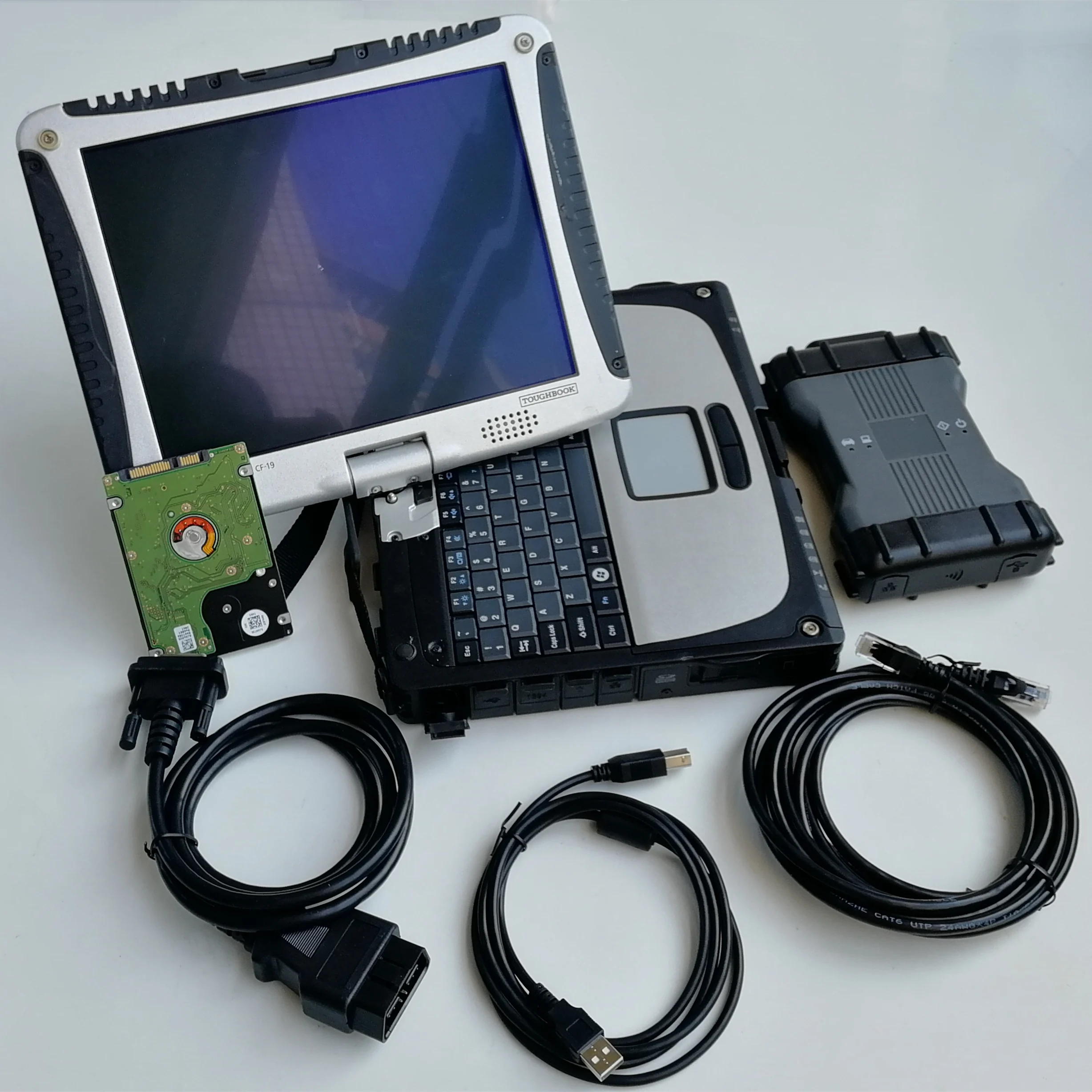 

Профессиональный ноутбук MB Star SD VCI C6 DOIP CF19 I5 4G 320 ГБ HDD мультиплексор интерфейсное программное обеспечение новейший инструмент для автоматической диагностики