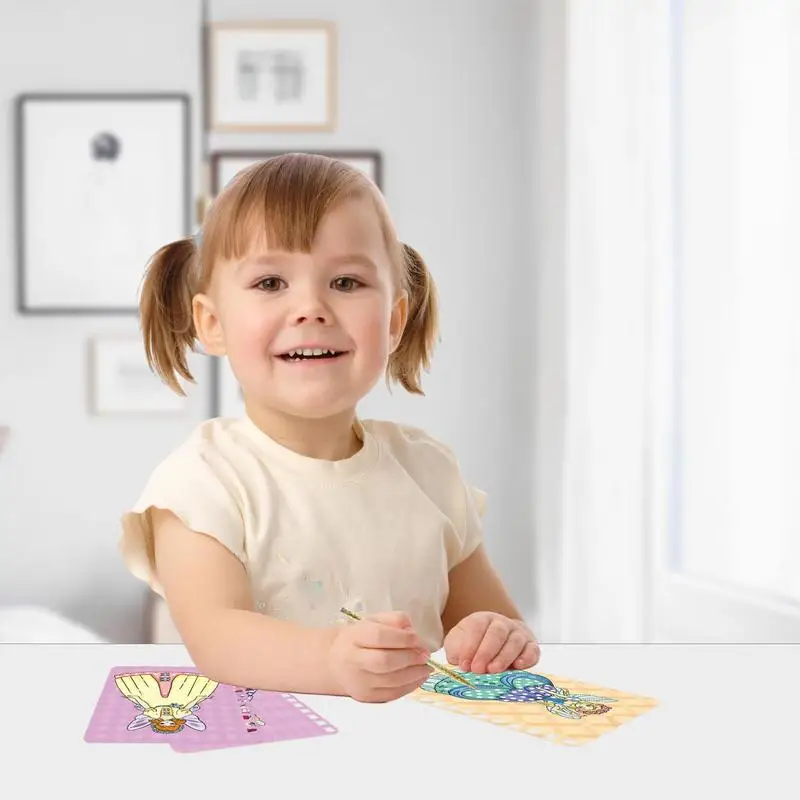 Juego de manualidades de papel de princesa para niños, kit de Arte de dibujos animados en 3D, juguetes creativos para niños