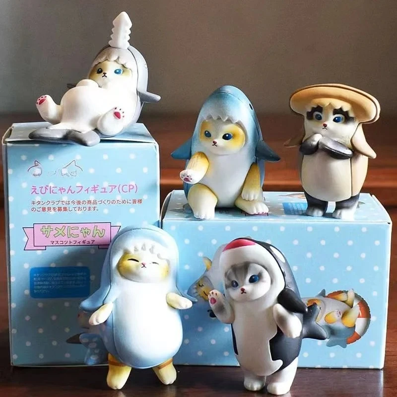 

Новая глухая коробка с изображением акулы и кота, потому что фигурки морского оргазма, игрушечные украшения, куклы, фанаты, детский рождественский подарок