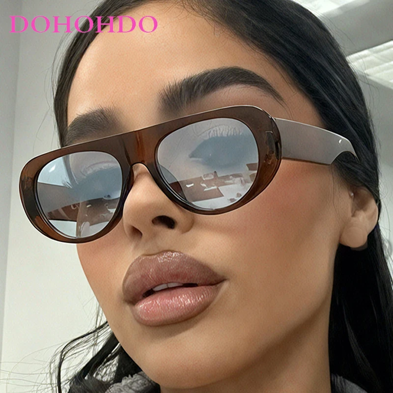 

Fashion Retro Big Frame Oval Punk Women Sunglasses New Brand Designer Men Eyewear Outdoor Travel Driving Sunglasses Ladies UV400