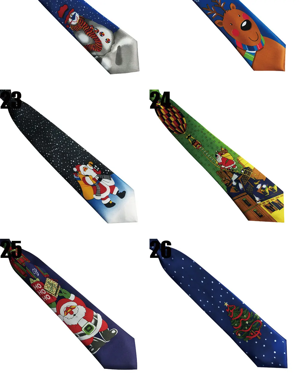 EASTEPIC Men's Neckties Light Thin Christmas Ties for Men Children's Toys Holiday Party Santa Claus Xmas Tree Snowflake Snowman